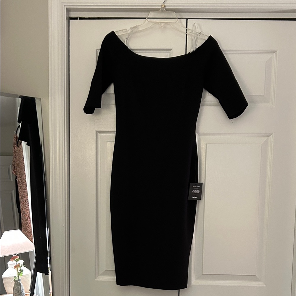 Lulu's Classic Black Off-Shoulder Dress